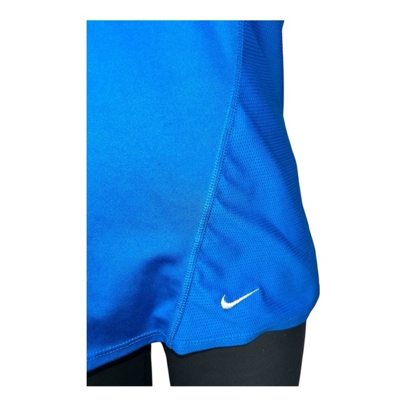 Nike Womens Dri Fit Shirt Running Training Size L Royal Blue Performance - Picture 3 of 10